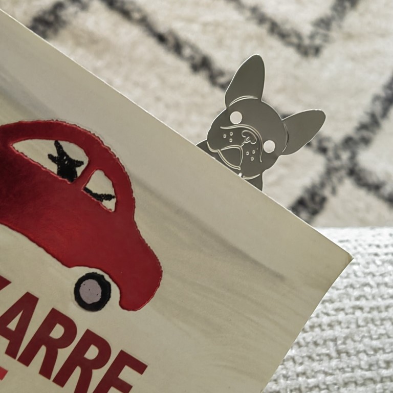Marque-page Chien En Acier Inoxydable - Pendentif Patte, Cadeau Pour Amoureux Des Chiens Et Lecteurs